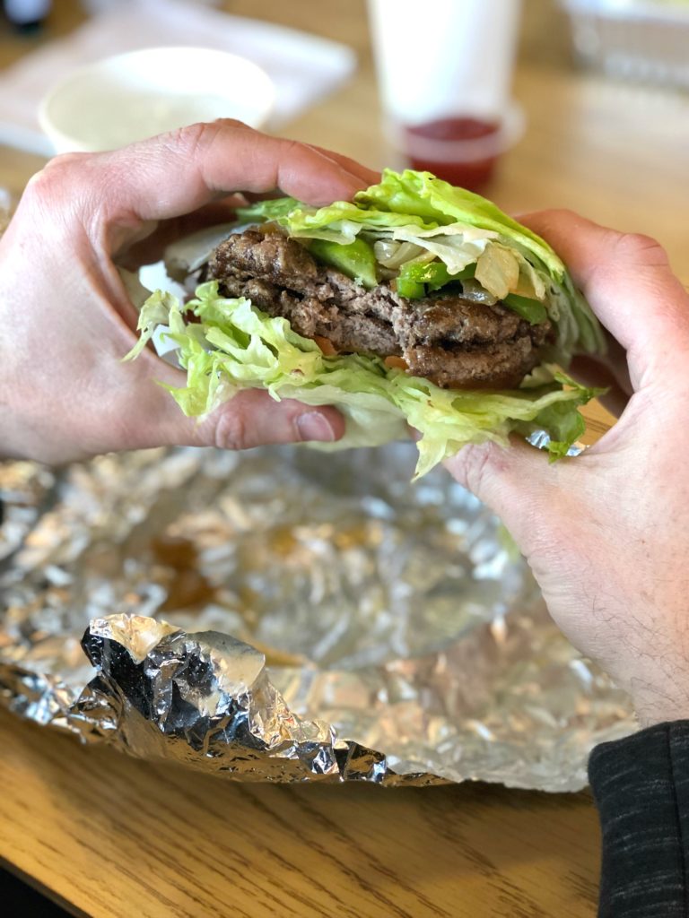 Five Guys Gluten-Free - Lettuce wrapped burger