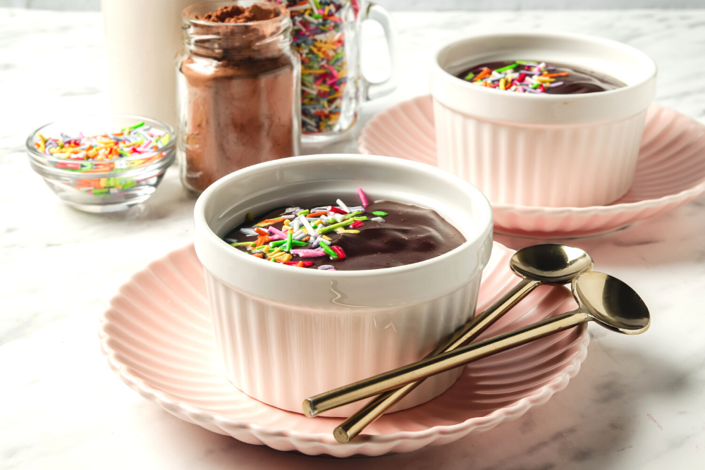 Microwave chocolate pudding header