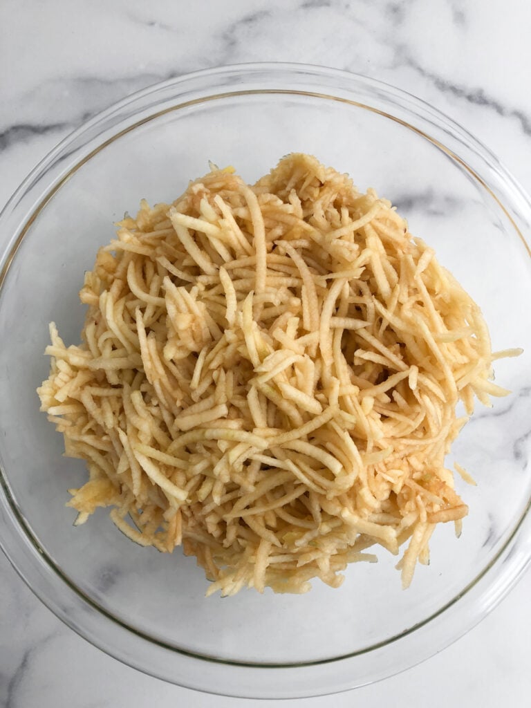 shredded apples