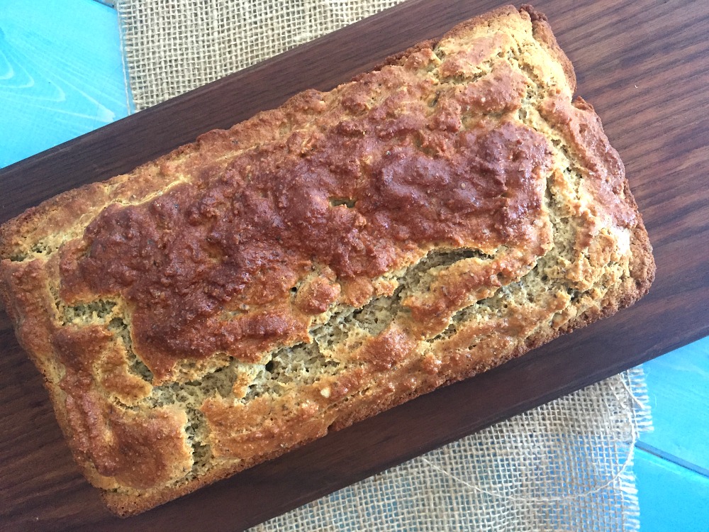 Almond Flour Bread loaf on a tray
