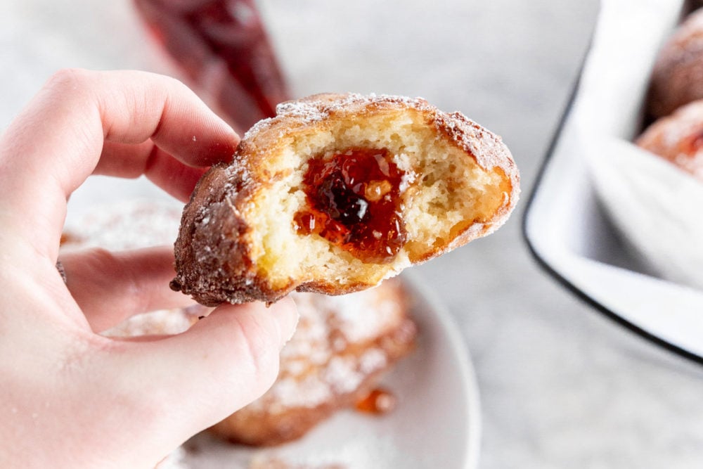 Gluten-free jelly donut recipe header