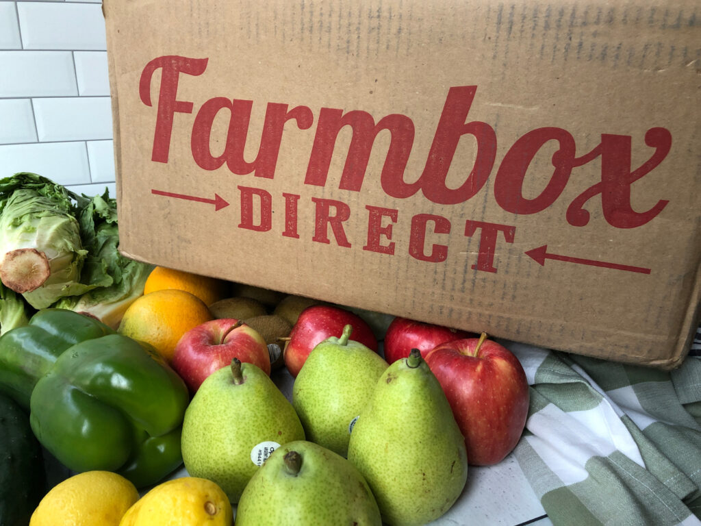 Tons of produce and Farmbox Direct box