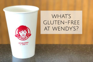 Wendy's gluten-free menu header
