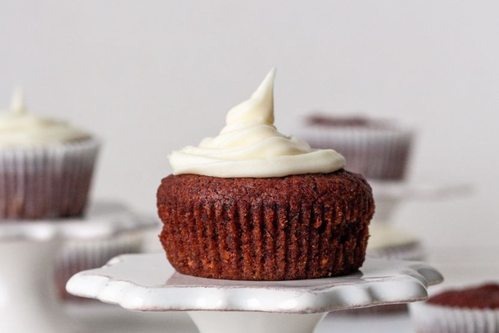 Gluten-Free Red Velvet Cupcakes Made with Beets