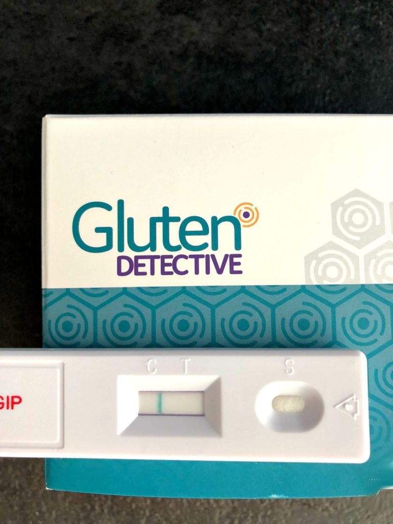 The Gluten Detect at-home urine test result