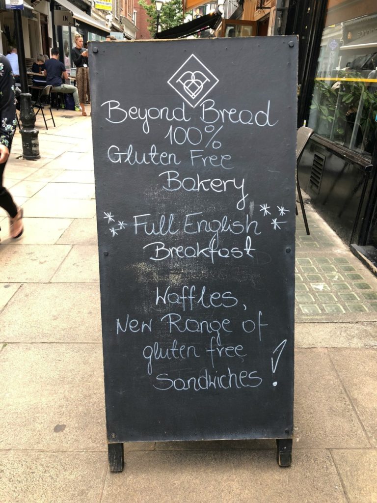 Beyond Bread sign in London