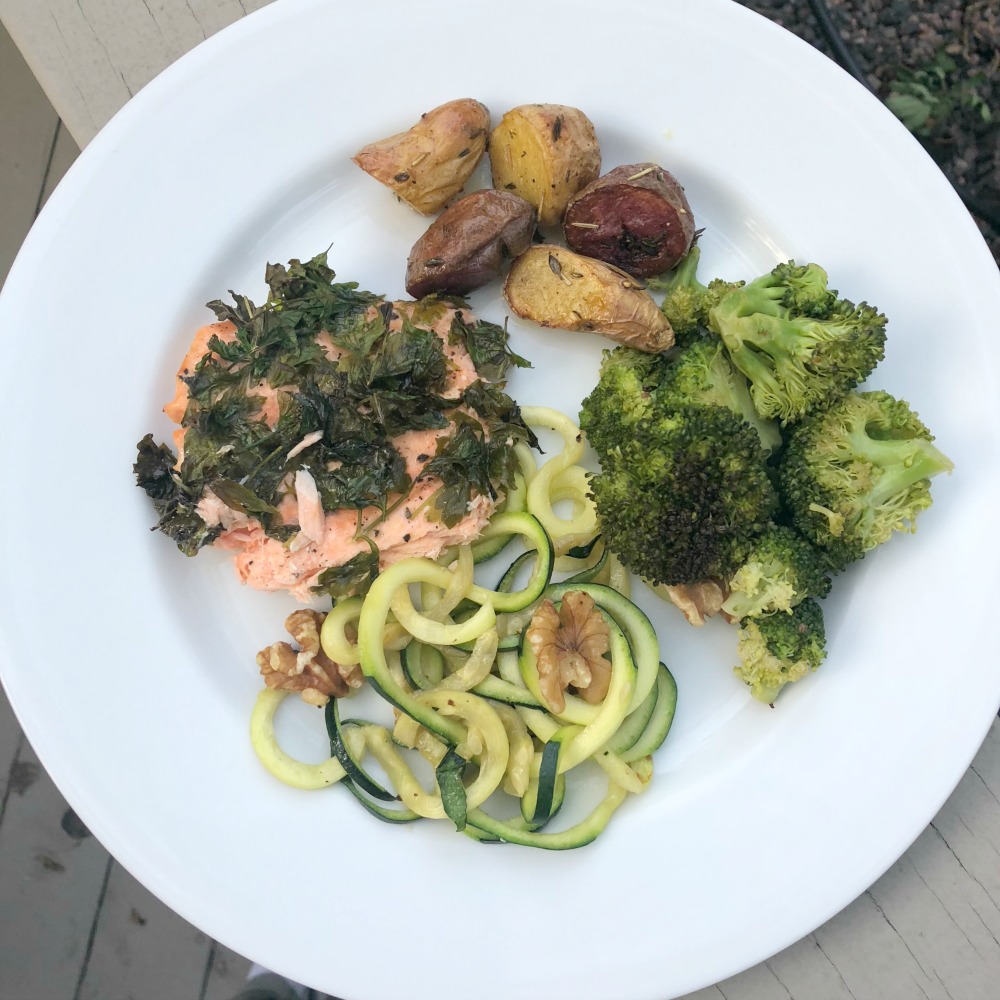 Whole 30 Recipe idea for dinner - herb salmon