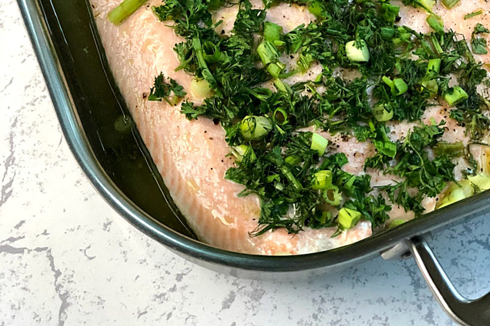 Dill Roasted Salmon Recipe - header