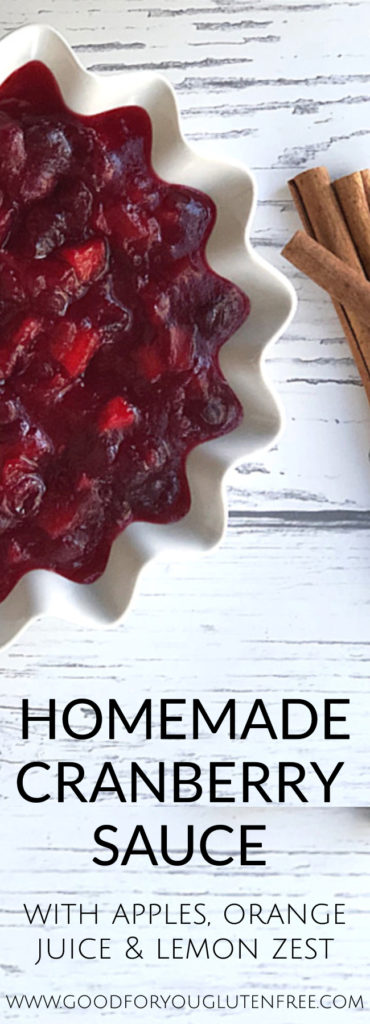 Thanksgiving Cranberry Sauce Recipe - Good For You Gluten Free #cranberrysauce #thanksgiving #thanksgivingrecipes