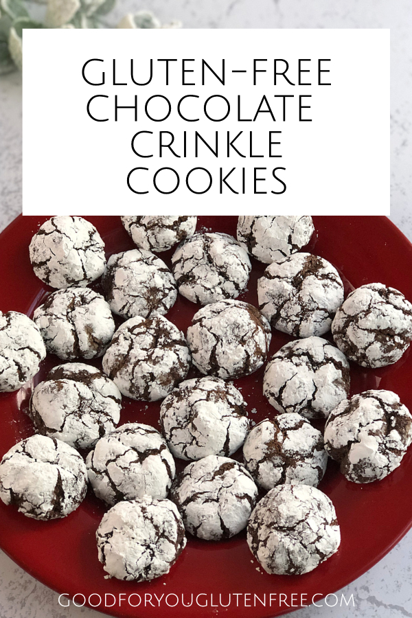 Gluten free chocolate crinkle cookies recipe