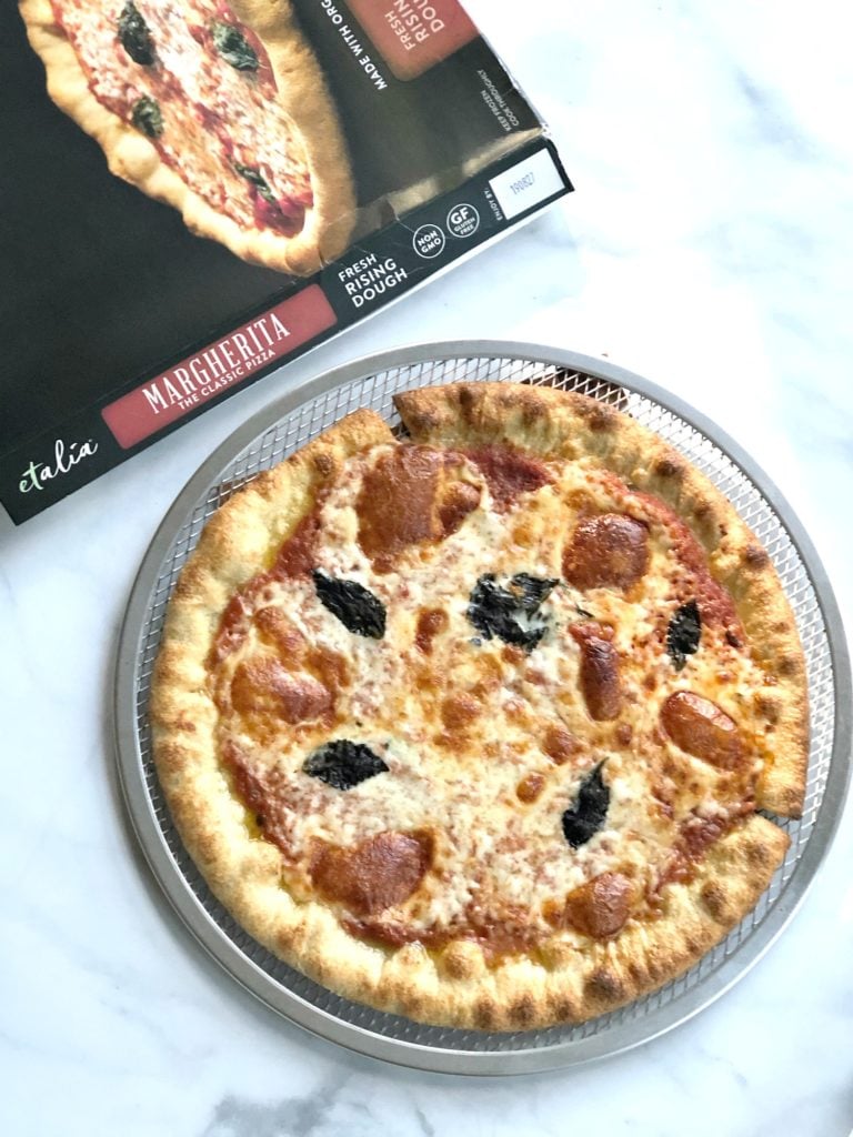 Etalia gluten-free fresh rising dough cooked pizza