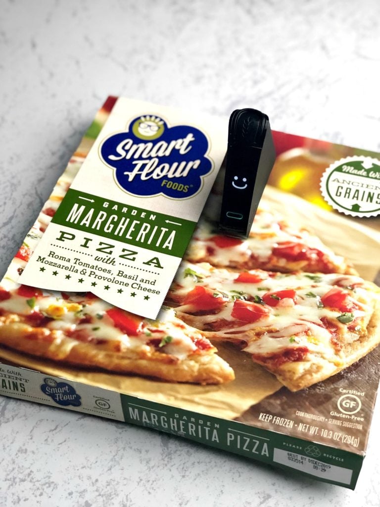 Smart Flour Foods gluten-free pizza with Nima Sensor smile