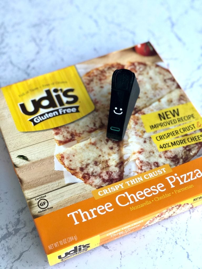 Udis Gluten Free Pizza box with Nima Sensor smile