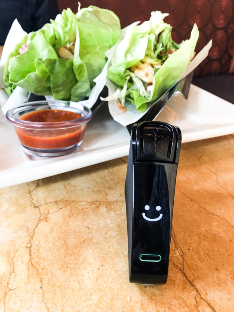 Mexican Chicken lettuce wraps with smiling Nima Sensor