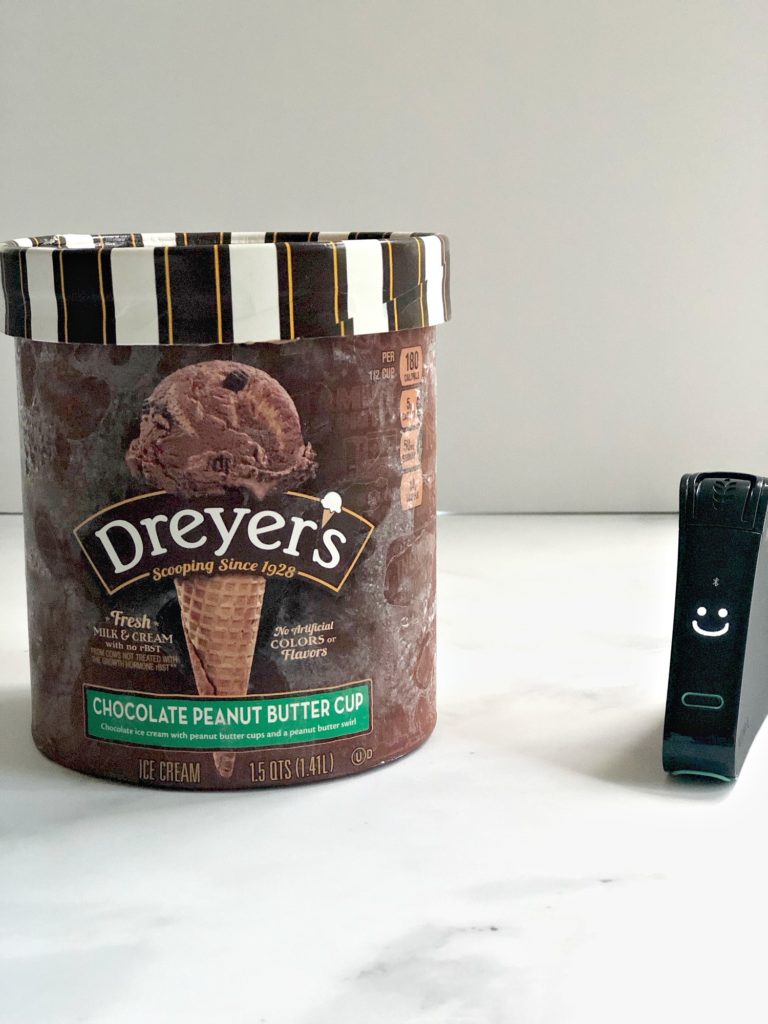 Dreyers ice cream with smiling Nima Sensor