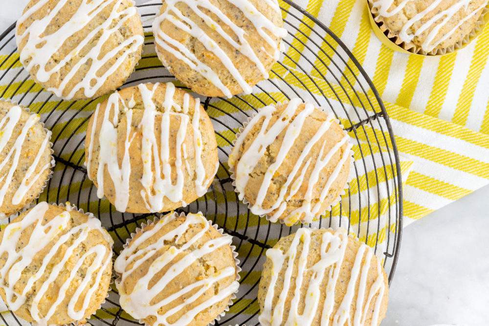 Vegan + Gluten-Free Lemon Poppy Seed Muffins