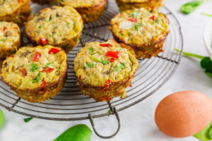 High Protein Vegetable Quinoa Egg Muffins - header