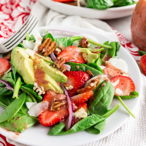 Strawberry Coconut Salad with Homemade Dressing - header