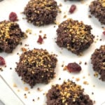 Chocolate covered crispy quinoa clusters header