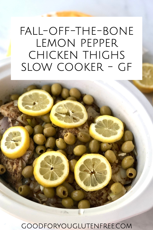 Fall off the bone lemon pepper chicken thighs in the slow cooker 1