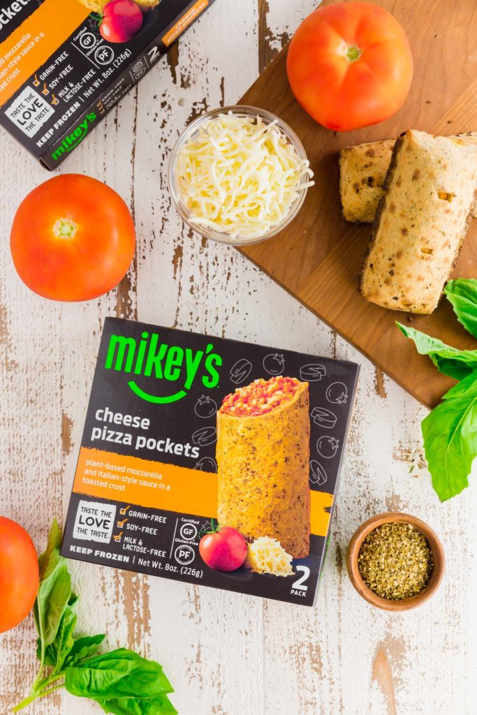 Mikey's cheese pizza pockets packaging