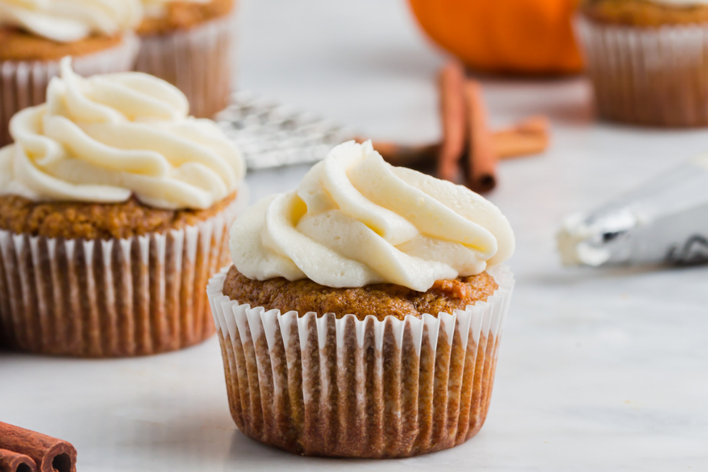 Picture of pumpkin cupcake made with almond flour