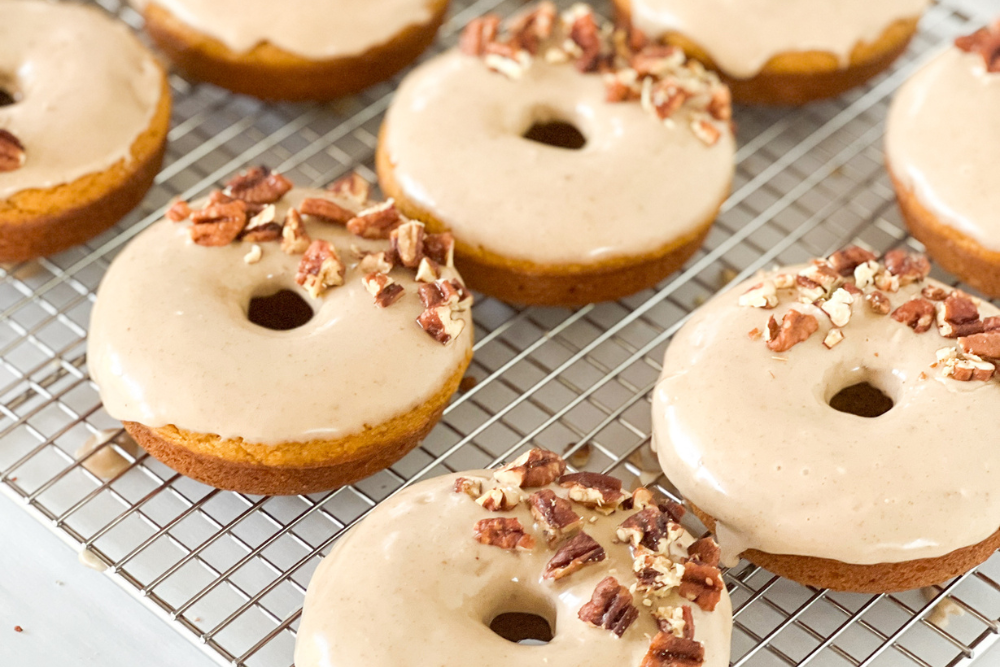 Gluten-Free Pumpkin Donuts with Maple Glaze