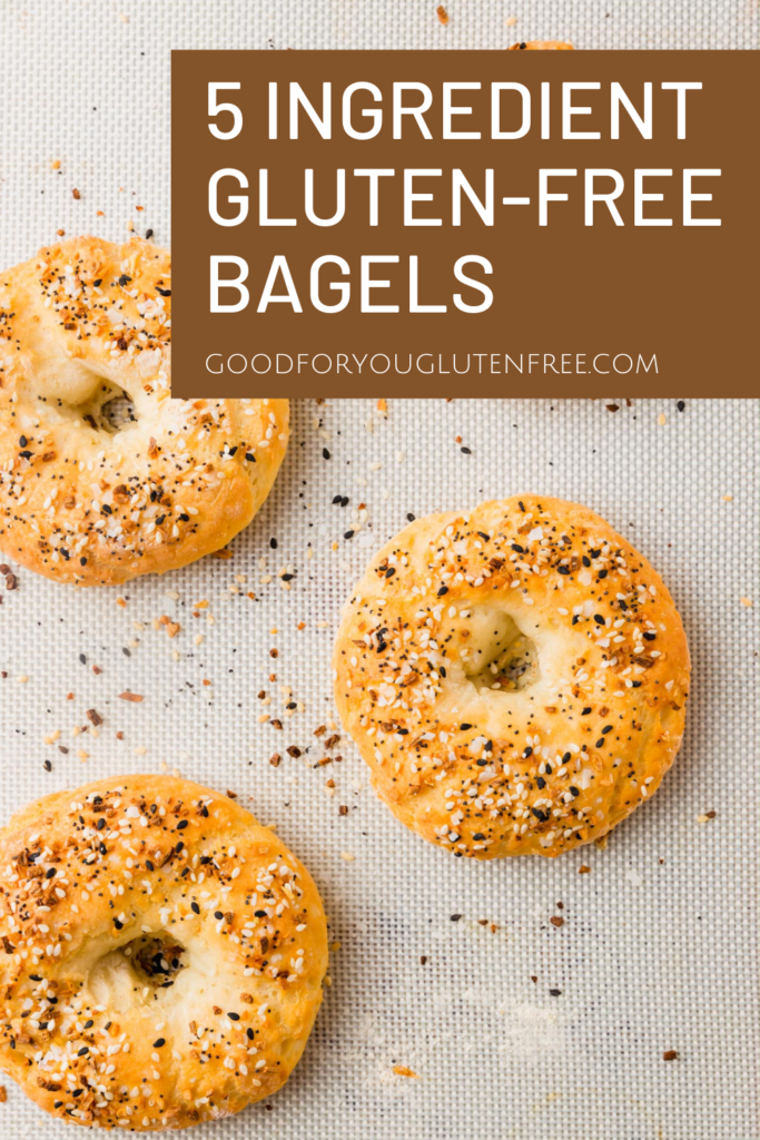 5 Ingredient Gluten-Free Bagels topped with everything bagel seasoning.