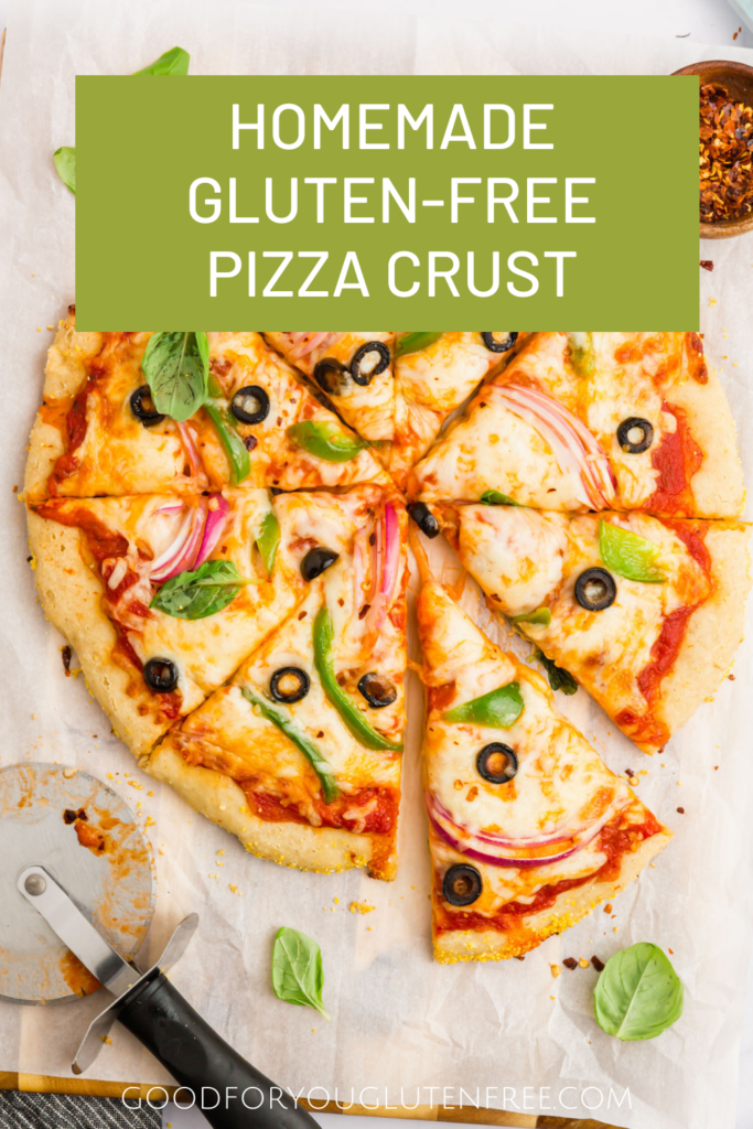Soft and doughy gluten-free pizza crust from scratch