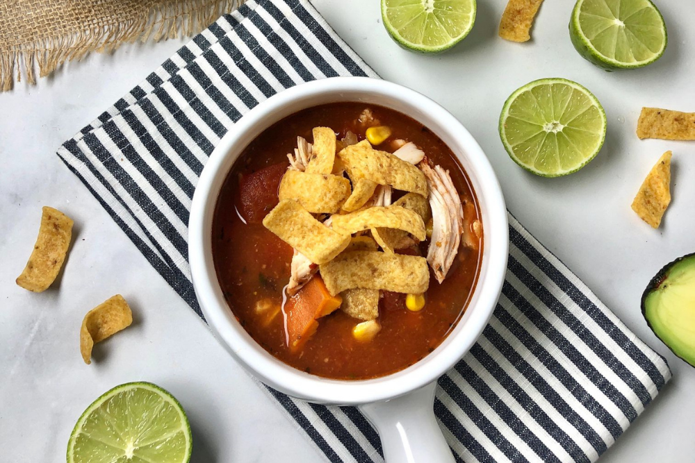 Hearty Slow Cooker Chicken Enchilada Soup