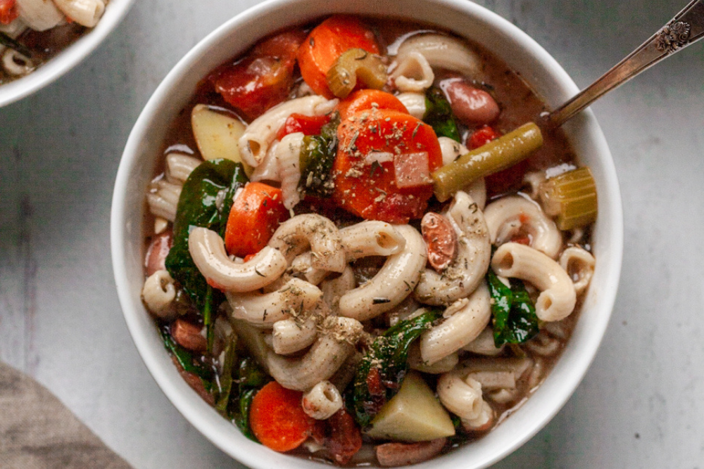 Gluten-Free Minestrone Soup with Brown Rice Pasta