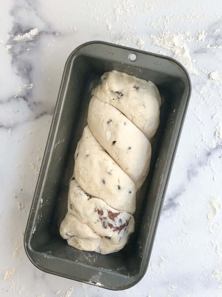 Babka in a loaf pan