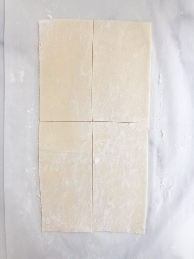puff pastry cut into rectangles