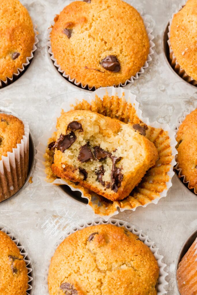 upclose almond flour chocolate chip muffins 