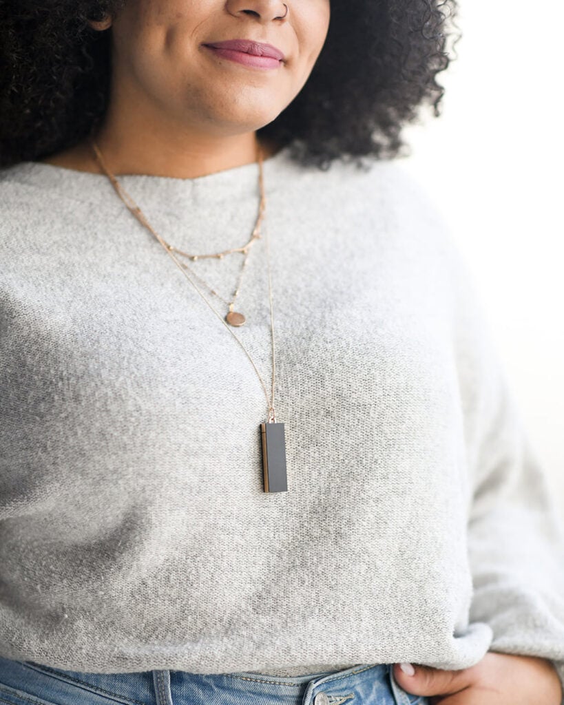allergy amulet necklace wearable gluten detecting device