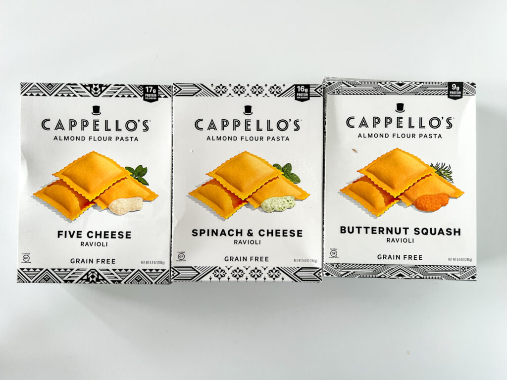 Cappello's gluten-free ravioli boxes