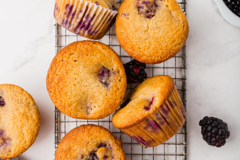 Almond Flour Blackberry Muffins