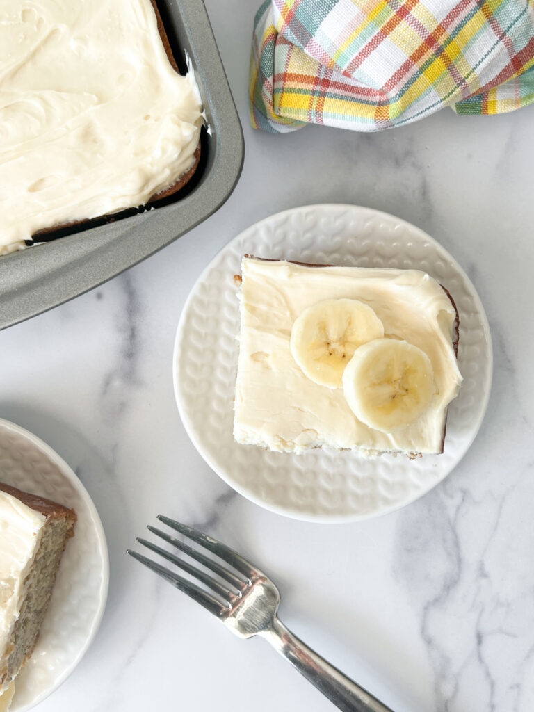 slice of gluten-free banana cake