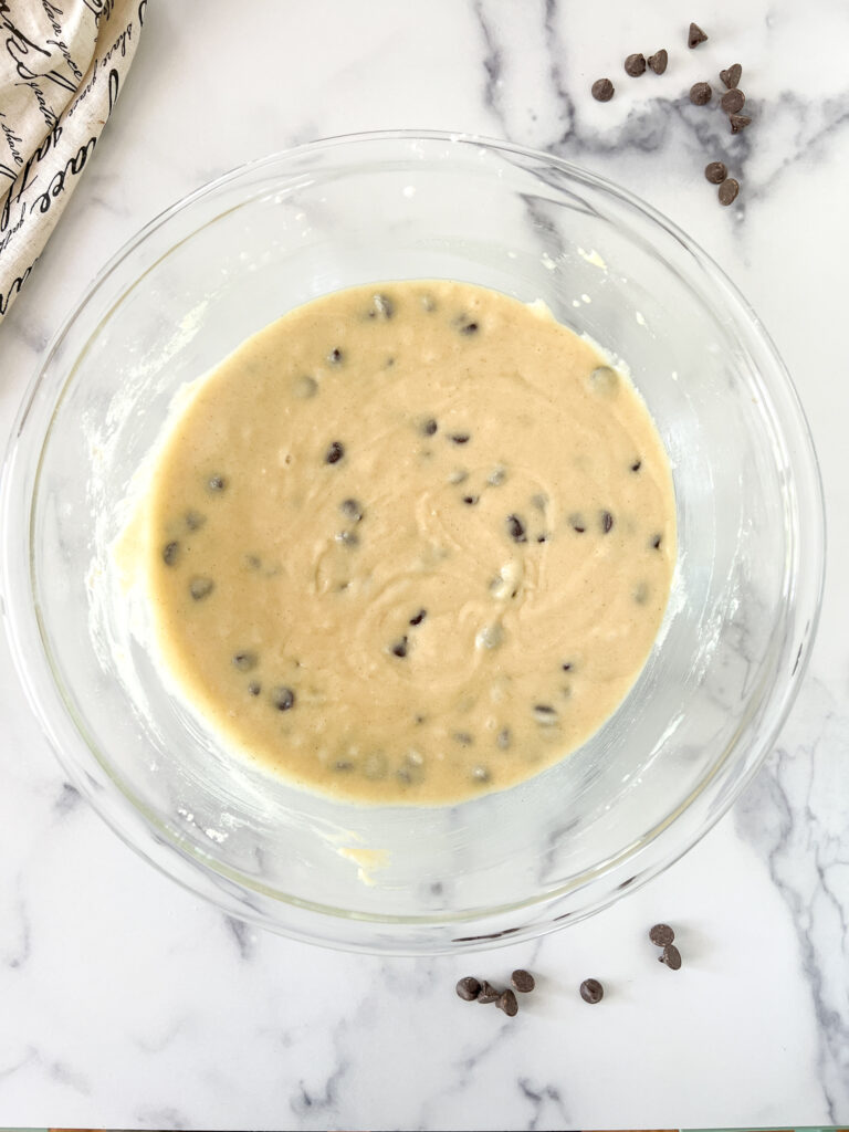 Gluten-Free Chocolate Chip Muffins batter in a bowl