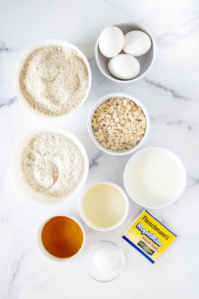 ingredients for gluten-free oat bread