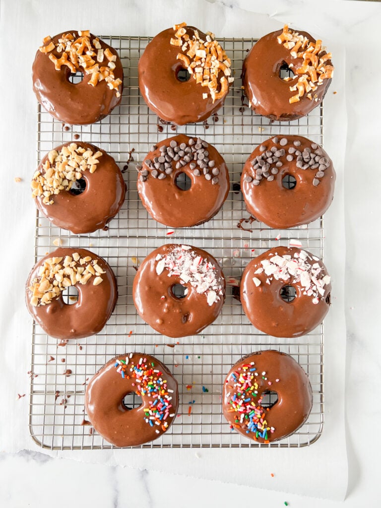 Baked Chocolate Cake Glazed Donuts (Gluten Free) - Basics with Bails