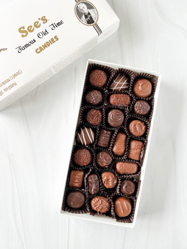 See's candies box of chocolate