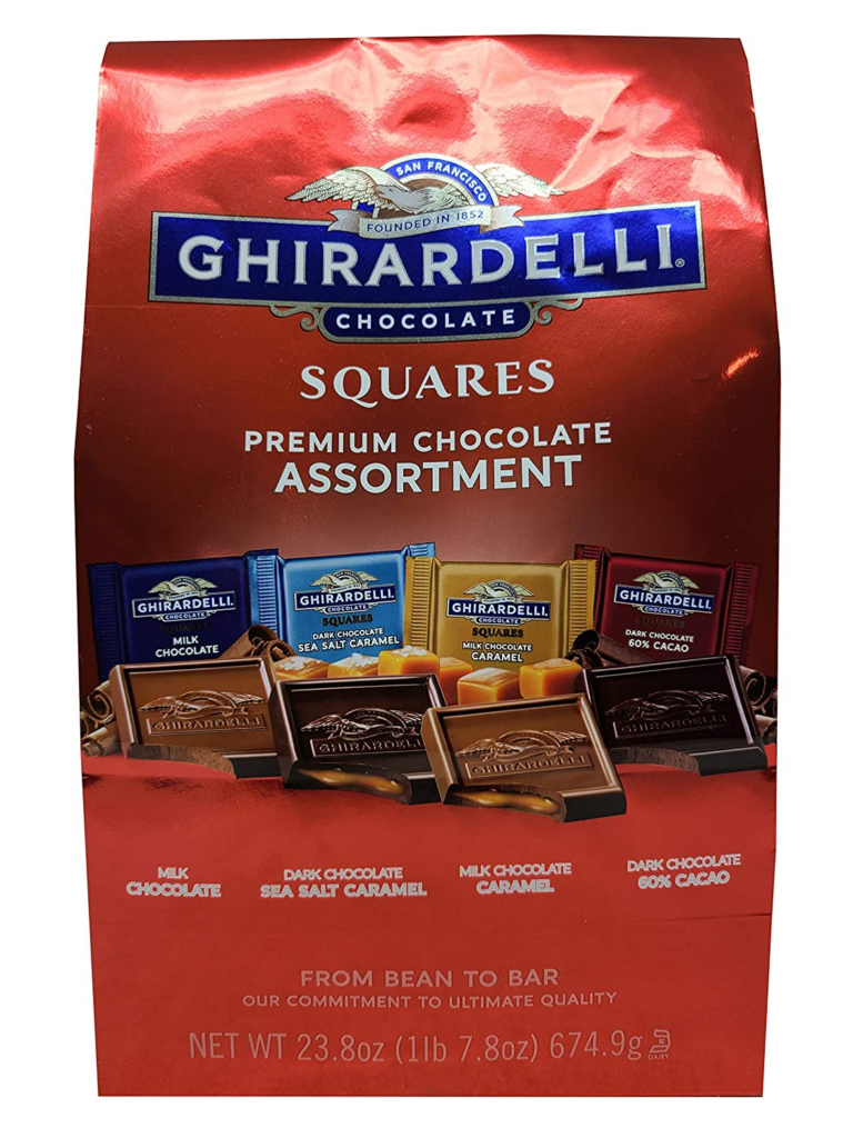 bag of ghirardelli chocolate squares