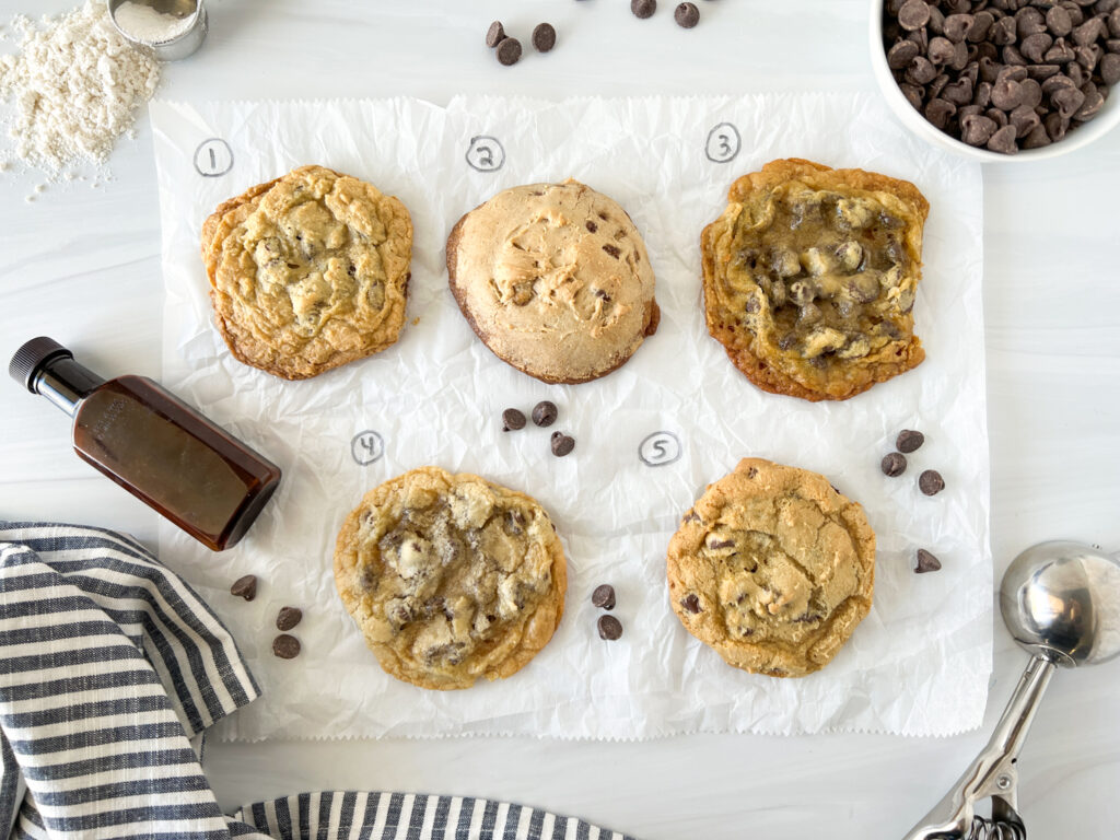 cookies tested with different flour