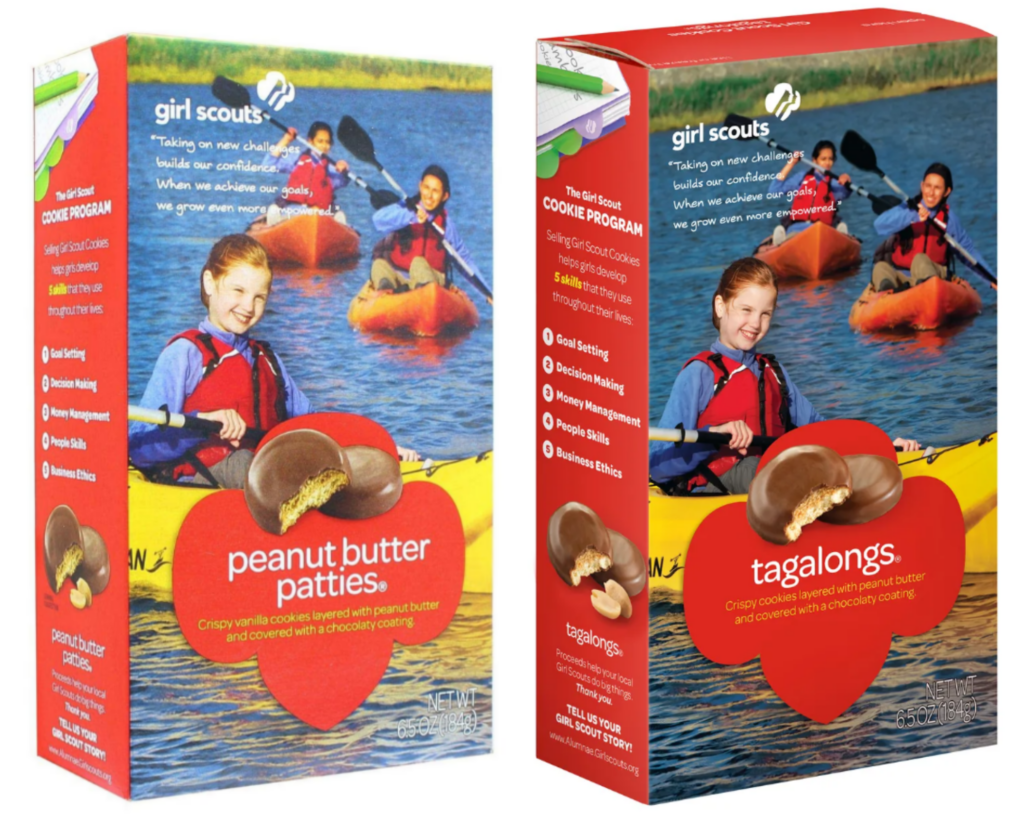 girl scout boxes of tagalongs