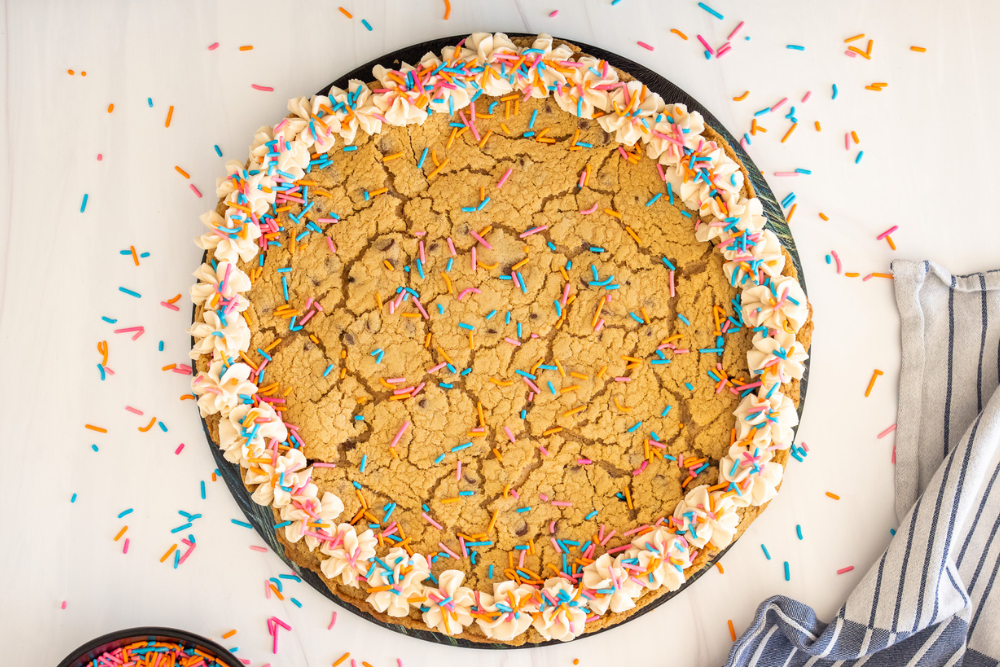 Giant Gluten-Free Cookie Cake (Dairy-Free)