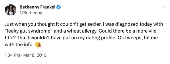 Bethenney frankel wheat allergy tweet