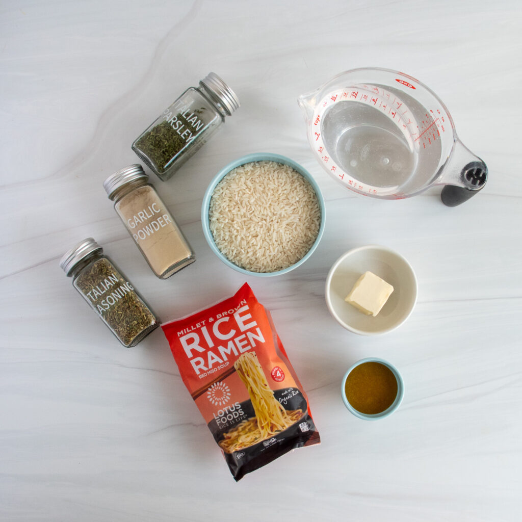 ingredients for gluten-free rice-a-roni