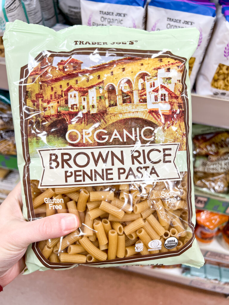 trader joe's organic brown rice penne pasta gluten-free