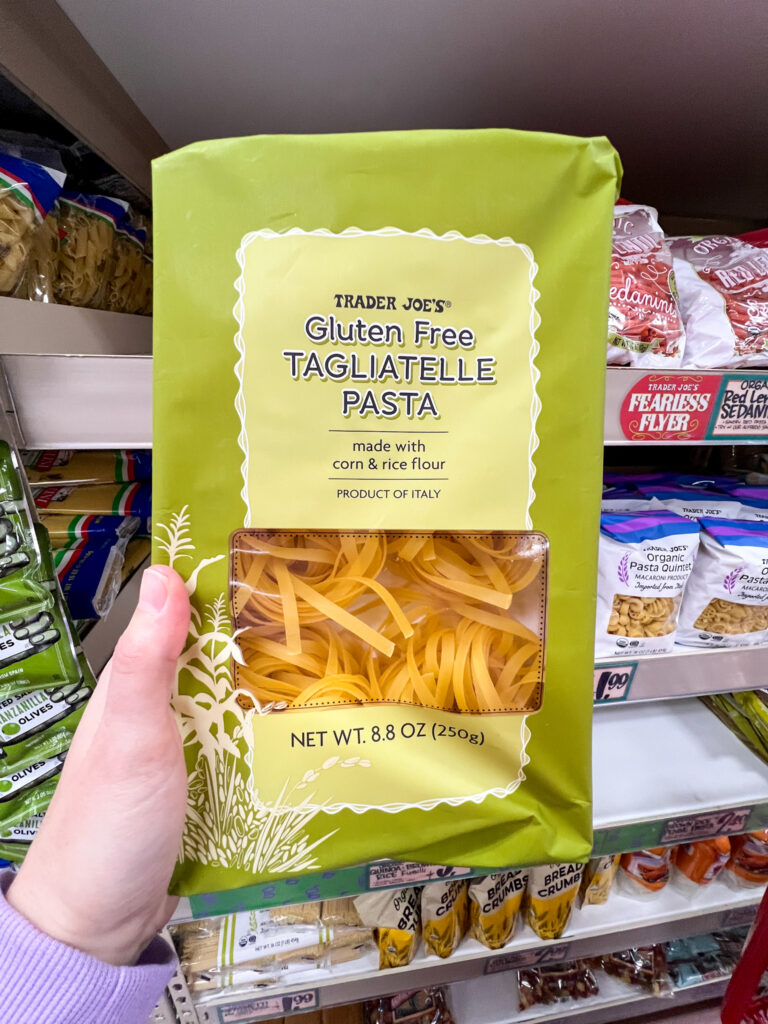 trader joe's gluten-free Tagliatelle pasta